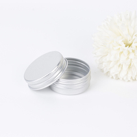 Récipient en aluminium avec bouchon à vis 5mL 10mL 30mL 50mL 60mL 80mL 100mL 120mL 150mL 180mL Boîte ronde argentée pour cosmétiques avec couvercle en étain