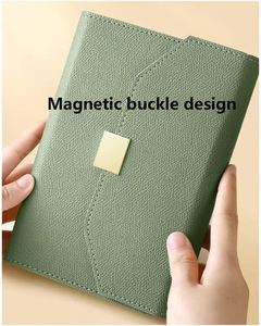 Envelope Snap Button PU Leather 6 Hole Ring Binder Notebook Journal Set With Refill & Matching Metal Pen - Product Image 4