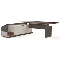 Bureau moderne en L de luxe pour ordinateur, table de direction, ensemble de mobilier de bureau pour PDG et cadres, personnalisation usine