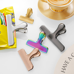 คีมหนีบถุงขนมแบบพกพาใหม่สำหรับเก็บในครัวเครื่องมือโลหะอุปกรณ์ในครัวคลิปหนีบหนีบอาหารทำจากชิป - Product Image 2