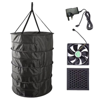 Séchoir à herbes à 4 étages de 60 cm de diamètre avec ventilateur et filtre à charbon, séchoir à fleurs, graines et feuilles