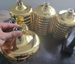 Piatto Girevole per Torte in Lega di Alluminio di Alta Qualità, 12 Pollici, Elettroplaccato <span class=keywords><strong>Oro</strong></span> e Argento, Supporto Rotante per Pasticceria - Product Image 5