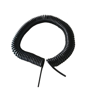 Câble spiralé blindé en cuivre sans oxygène à 4/5/6/7/8 conducteurs, <span class=keywords><strong>gaine</strong></span> PUR isolée, rétractable, pour applications industrielles et médicales - Product Image 1
