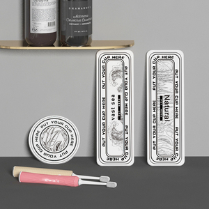 Porte-papier toilette multifonctionnel moderne autoportant, porte-pinceaux de maquillage, porte-brosse à dents, support en résine de pierre, plateau de <span class=keywords><strong>douche</strong></span> - Product Image 5