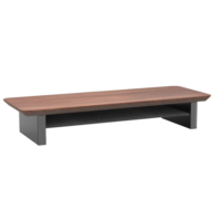 Étagère de bureau ergonomique réglable et convertible en noyer