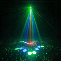 Lampu Panggung LED 3-in-1 Efek Beam Laser Strobe Flash Light Bee Eye Par Light Remote Control Sound-Activated DJ Disco Party Lights