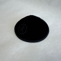 Kipá/Yarmulke de terciopelo de lujo personalizada con bordado de logotipo y estampado completo de imagen en el interior