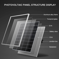Module solaire monocristallin de type N à haute efficacité 550W, panneaux solaires pour système d'énergie solaire