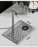 Station de rinçage de verres en acier inoxydable, lave-tasses commercial pour bar à café, unité d'évier