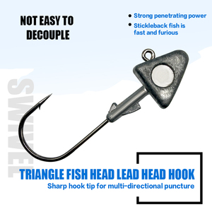 Hameçons de pêche à tête plombée pour leurres, jigs lestés pour la pêche en eau salée et en mer - Product Image 1