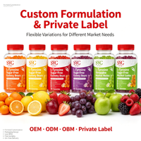 Gummies personnalisées à la L-Tyrosine sans sucre 1000mg – Complément alimentaire haute puissance pour le soutien de la concentration – Marque privée OEM