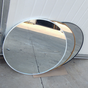 Large Art Deco Glass Wall <strong>Circle</strong> <strong>Mirror</strong> with Brass <strong>White</strong> Gold Black Metal Frame Wall Mounted Round Hanging <strong>Mirror</strong> for Bathroom - Product Image 6