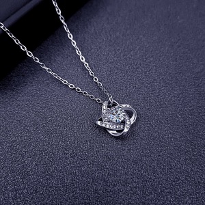 Collier tendance en acier inoxydable plaqué or 18 carats avec pendentif cœur <span class=keywords><strong>éternel</strong></span>, chaîne à maillons, cadeau pour femme - Product Image 1
