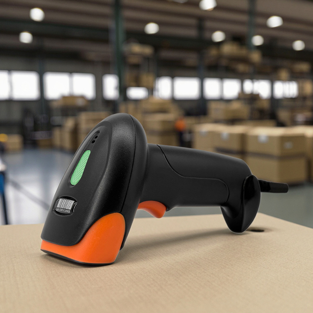 HBS-200 USB 1D 2D Barcode Scanner High-Speed QR Code Reader Auto-Sensing Handheld Barcode Scanner for POS System