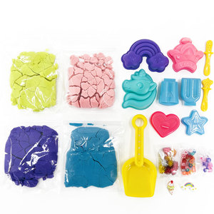 Kit de rentrée scolaire en gros, cadeaux de Noël et d'anniversaire, bac sensoriel <span class=keywords><strong>licorne</strong></span>, jouets de sable magique avec bac à sable pour tout-petits et filles - Product Image 4