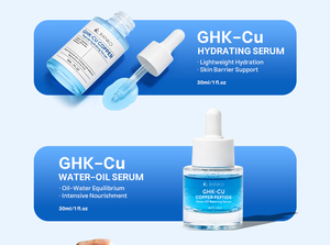 ชุดผลิตภัณฑ์ดูแลผิวหน้าและบำรุงเส้นผม OEM แบบกำหนดเองด้วยสารสกัดจากทองแดง GHK-Cu สำหรับลดเลือนริ้วรอย ซ่อมแซมผิว เซรั่ม ครีม โทนเนอร์ มิสต์ ผลิตโดยผู้ผลิตผลิตภัณฑ์ดูแลหนังศีรษะ - Product Image 3