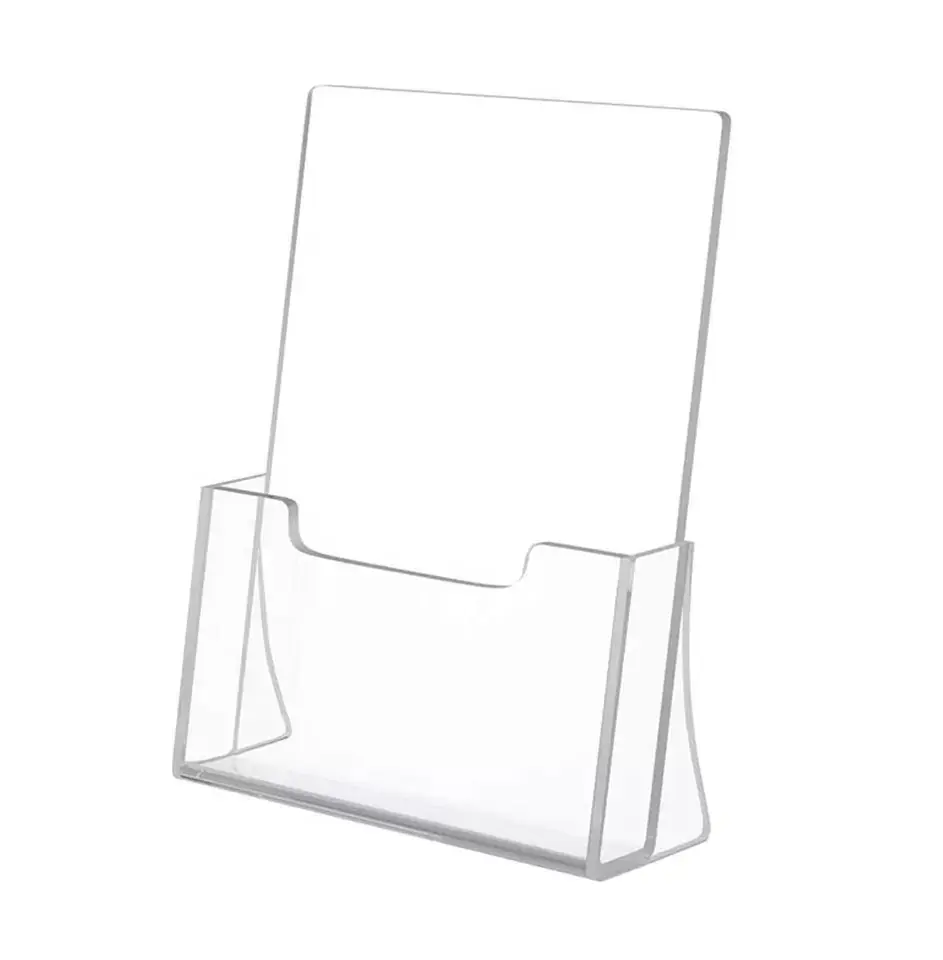 A4 A5 A6 Size Acrylic Brochure Display Stand Clear Acrylic Document Holder Countertop Leaflet Holder