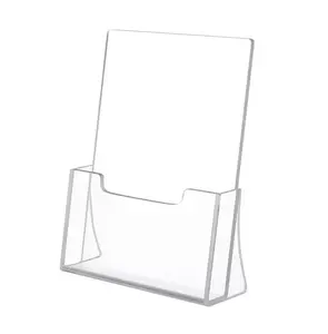 A4 A5 A6 Size Acrylic Brochure Display Stand Clear Acrylic Document Holder Countertop Leaflet Holder