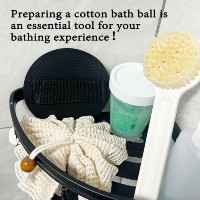 Nouveau produit : Éponge de bain exfoliante en coton et ramie 100 % naturel, en forme de fleur, générateur de mousse, en vrac, simple