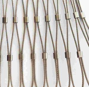 अनुकूलन योग्य इनक्स 316 तार रस्सी नेट पॉलिश स्टेनलेस स्टील केबल वेब जाल हीरा छेद आकार रेलिंग वेल्डिंग तकनीक के लिए हीरा छेद आकार - Product Image 3