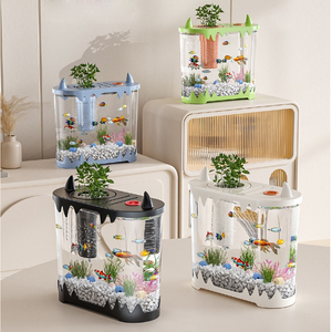 Tortue Fish tank Ménage Petit <span class=keywords><strong>Aquarium</strong></span> Haute Définition Transparent Écologique Aquariume De <span class=keywords><strong>Salon</strong></span> - Product Image 1