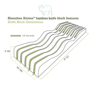 Bloc à couteaux en bambou durable, support à couteaux de cuisine portable, bloc à couteaux de cuisine de bonne qualité - Product Image 4