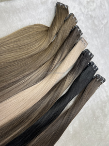 100% bất RAW Trinh Remy Nga Ombre Băng Ins sóng cơ thể & Yaki phong cách tự nhiên 100% phần mở rộng tóc người - Product Image 2