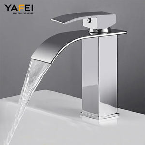 Aifol Robinet cascade en acier inoxydable pour salle de bain Lavabo bon marché avec valve en céramique Poignée mélangeur d'eau de toilette - Product Image 6