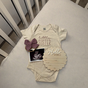 Hello World Baby Announcement Plaque Birth Stats Newborn Baby Hospital <strong>Name</strong> <strong>Sign</strong> Keepsake for Nursery <strong>Wood</strong> <strong>Sign</strong> for Baby Shower - Product Image 4