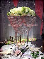 Centre de table suspendu en cristal, lustre floral, en acrylique, pour centre de table, avec allée, chemin et chemin, décorations de fête, 10 pièces