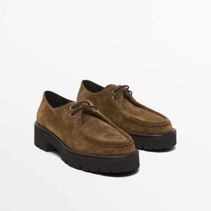 2024 automne style britannique chaussures à talons épais femmes <span class=keywords><strong>en</strong></span> <span class=keywords><strong>cuir</strong></span> semelle épaisse mocassins décontractés rétro Derby chaussures - Product Image 6