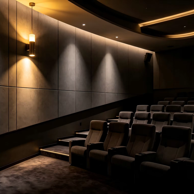 Qinsound Large Space Noise Control Polyester Acoustic Felt Board Flame Resistant Wall Cladding for Commercial Movie Theater