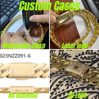 Chaîne et bracelet gourmette Miami Cuban Link en laiton massif plaqué or 14K 18K, bijoux hip-hop pour hommes