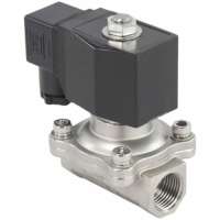 Vanne Solénoïde DNOVA Acier Inoxydable AISI 304/1.4301 FKM DN15-25 10bar 24V NC -5+80 ° C