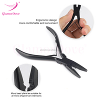 GlamorDove Coupe-extensions à logo personnalisé pour pointes K/I/U/V, Perles de colle à la kératine italienne pour extensions à la kératine par fusion
