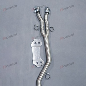 S58 Midpipe for 2020+ BMW M4 G82 M3 G80 Single Midpipe Exhaust G82 M4 G80 M3 Midpipe with <b>Extended</b> Brace - Product Image 5