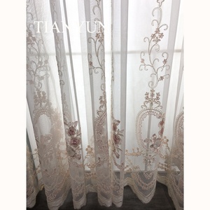 Disegni fantasiosi decorazione per la casa ricamata floreale Voile finestra trasparenti Tulle <span class=keywords><strong>tende</strong></span> soggiorno <span class=keywords><strong>camera</strong></span> <span class=keywords><strong>da</strong></span> <span class=keywords><strong>letto</strong></span> decorazione - Product Image 2