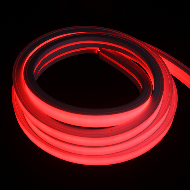 1616 Front-lit Silicone Flexible LED Neon Light Strip, DC 24V, IP67, Red, for Indoor and Outdoor Use