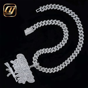 Pendentif Lettre CHOYUE Hip Hop Iced Out en Or Véritable 10K 14K avec Diamant de Laboratoire, Bijoux Hip Hop Tendance Buss Down - Product Image 5