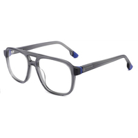 Monture de lunettes de lecture populaire 2026 anti-lumière bleue, faite à la main, pour femme, en acétate, double pont, design de créateur