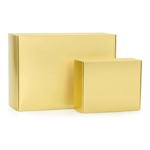 Wholesale High Quality Gold Paper Corrugated Cosmetics Shipping Packaging Gift Mailer Box With Custom Logo Paper Packaging Box - Product Image 3