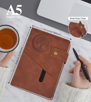 Cahier d'agenda A5 en cuir PU avec logo personnalisé 100 feuilles de style professionnel magnétique pour le bureau ou le Journal de couverture en papier cadeau