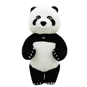 Hot bán CE 2m/2.6m/3m trắng Inflatable Gấu bắc cực và panda Linh Vật Trang phục đi bộ phim hoạt hình gấu trang phục cho Giáng sinh