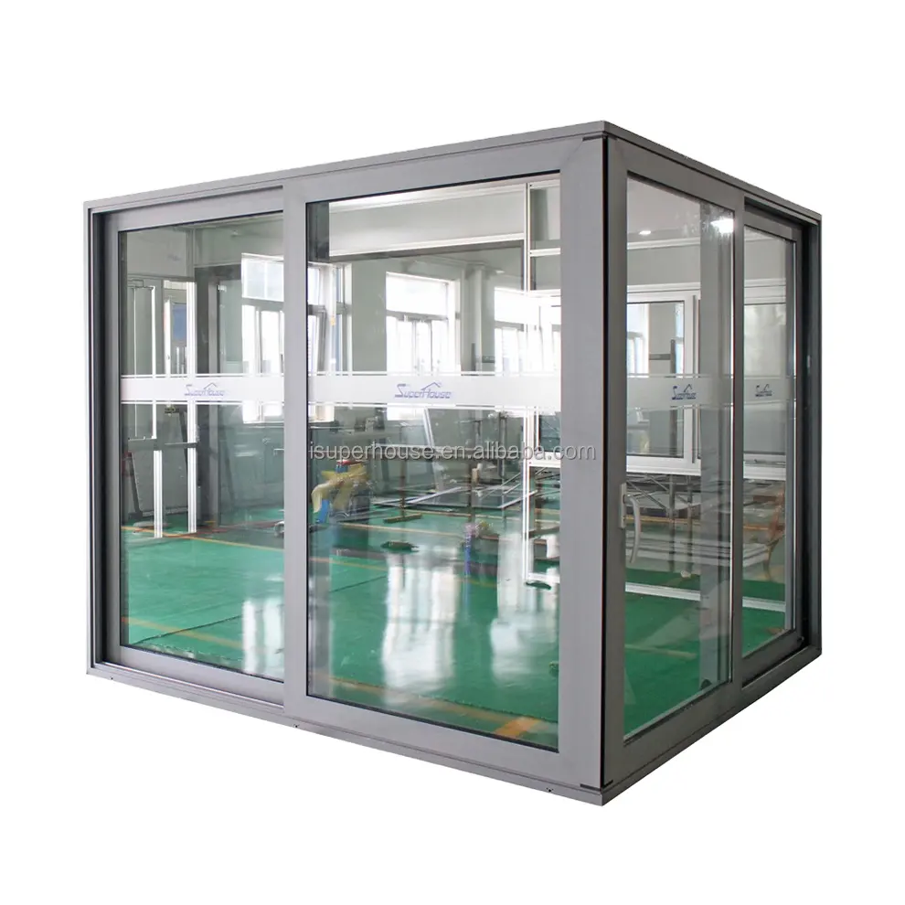 Imágenes puertas correderas de aluminio puerta de entrada de tienda con marco de aleación de aluminio puerta corredera de vidrio templado