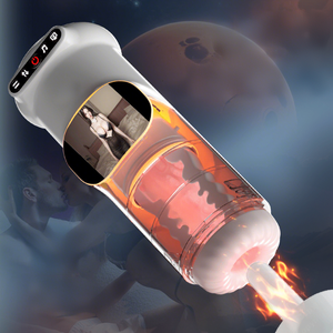 Groothandel Masturbatie Cup Penis Trainer Seksuele Prikkeling Flirt Zuigen Vibrerende Masturbatie Cup Met Scherm - Product Image 1