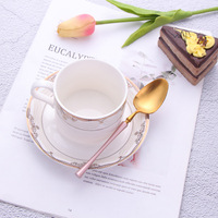 Ensemble de couverts 4 pièces en acier inoxydable de qualité or rose, style américain, certifié luxe, durable, réutilisable, finition miroir haute brillance, fourchette incluse