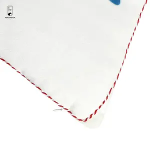 غطاء وسادة مخملي جديد للديكورات للأعياد موديل Cse 2024 بمقاس 45×45 غطاء وسادة مطرز لعيد الميلاد