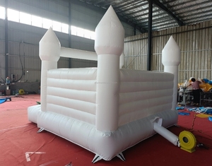 Thương mại trắng 0.55mm PVC lâu đài bơm hơi 3m * 3m và 4m * 4M cho thuê cho các bữa tiệc đám cưới và họp mặt gia đình - Product Image 3