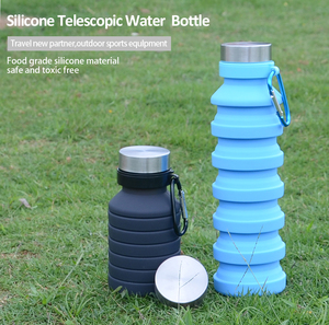 Bouteille d'eau en silicone anti-fuite de 550 ml, tasse en silicone souple améliorée, tasse d'eau en silicone personnalisée B2B - Product Image 2