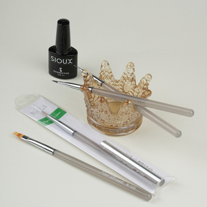 Offerta Speciale: Set di 12 Pennelli per Nail Art con Manico in Acrilico Grigio Traslucido e Setole in Nylon per Gel UV e Pittura <span class=keywords><strong>Unghie</strong></span> - Product Image 3